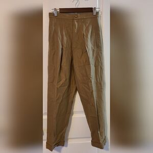 Vintage Morgane Le Fay New York By Liliana Ordas Brown/ Green Womens Cotton Pant